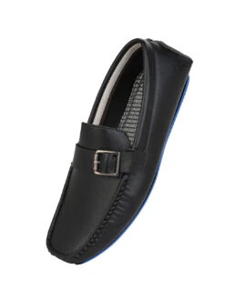 Alberto Torresi Trendy Silicon Muti Coloured Anti Slip Sole Black Monk Loafer -Urban Shoes Store 88716 BLACK N 4