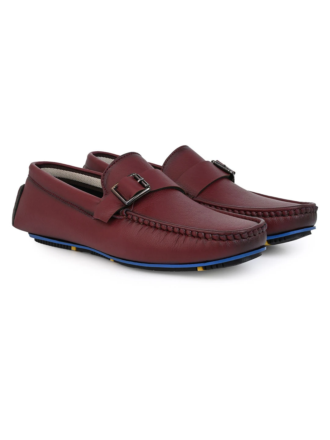 Alberto Torresi Trendy Silicon Muti Coloured Anti Slip Sole Bordo Monk Loafer 3 Alberto Torresi Trendy Silicon Muti Coloured Anti Slip Sole Bordo Monk Loafer - Image 3