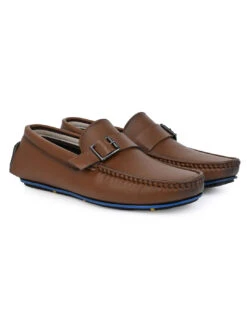 Alberto Torresi Trendy Silicon Multi Coloured Anti Slip Sole Tan Monk Loafer -Urban Shoes Store 88716 TAN N 2