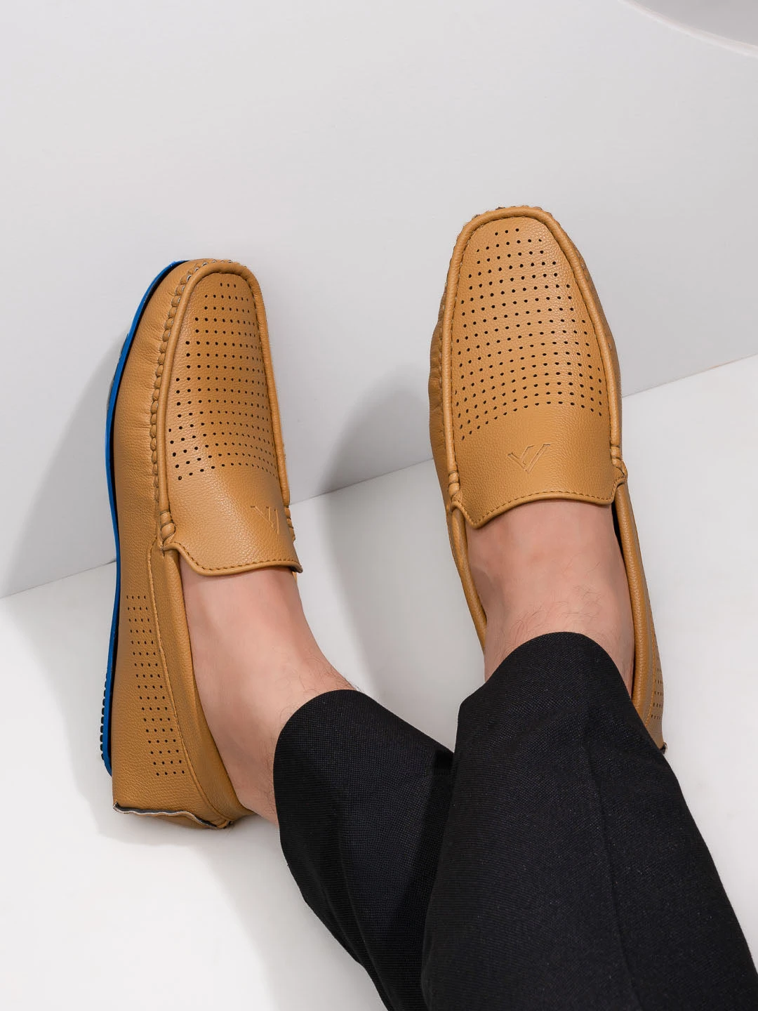 Alberto Torresi Trendy Silicon Muti Coloured Anti Slip SoleMustard Loafers 1 Alberto Torresi Trendy Silicon Muti Coloured Anti Slip SoleMustard Loafers