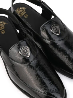 Alberto Torresi Black Patent Crinkle Peshawari Sandal With Padded Insole -Urban Shoes Store 88770 BLACK PATENT 7 ee0e97d6 6257 4366 90ce 7a3cea16f667