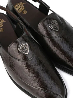 Alberto Torresi Brown Patent Crinkle Peshawari Sandal With Padded Insole -Urban Shoes Store 88770 BROWN PATENT 7 4c6e1c0d 62cd 4666 98ea 91207b35f087