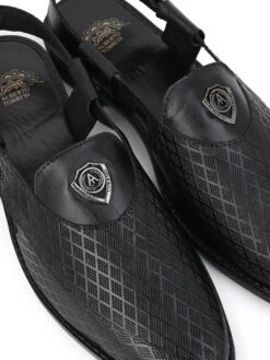 Alberto Torresi Genuine Black Leather Textured Peshawari Sandal With Padded Insole 13 Alberto Torresi Genuine Black Leather Textured Peshawari Sandal With Padded Insole -Urban Shoes Store 88770BLACK 6