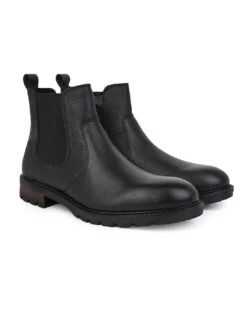 Alberto Torresi Black Mild Leather Ankle Length Boots 10 Alberto Torresi Black Mild Leather Ankle Length Boots -Urban Shoes Store AT 1 88555 BLACK 2