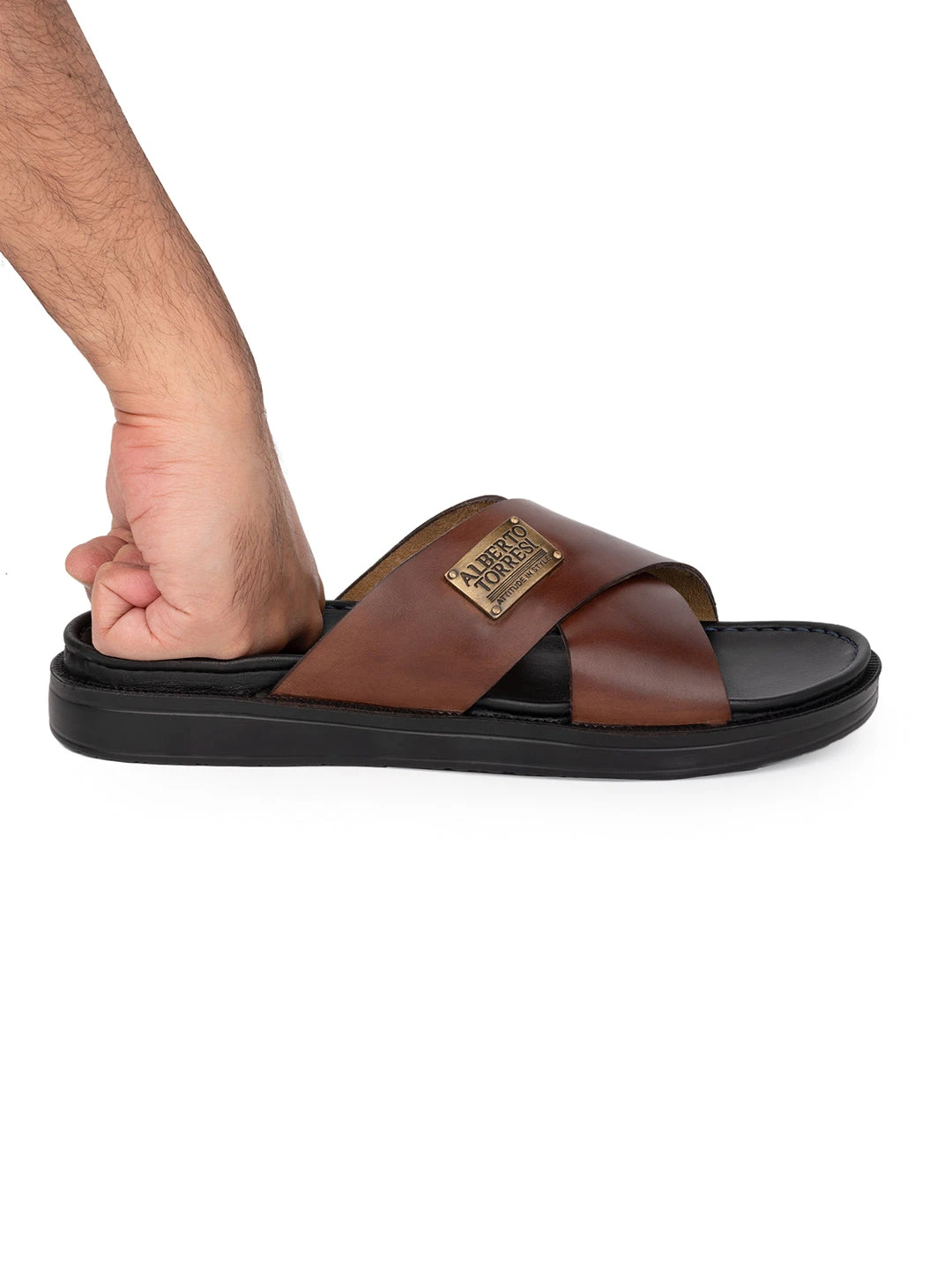 Alberto Torresi Deriko Tan Genuine Leather Flats 2 Alberto Torresi Deriko Tan Genuine Leather Flats - Image 2