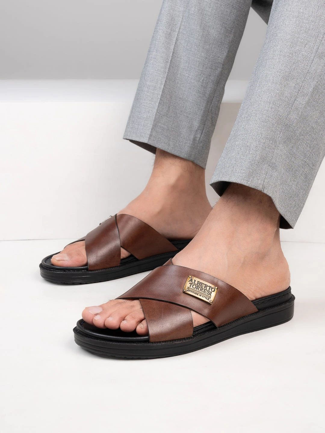 Alberto Torresi Deriko Tan Genuine Leather Flats 1 Alberto Torresi Deriko Tan Genuine Leather Flats