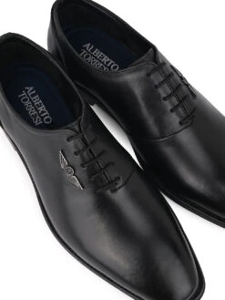 Black Leather Lace Up Shoes For Men With Sneaker Footpad 10 Black Leather Lace Up Shoes For Men With Sneaker Footpad -Urban Shoes Store DSC 2827