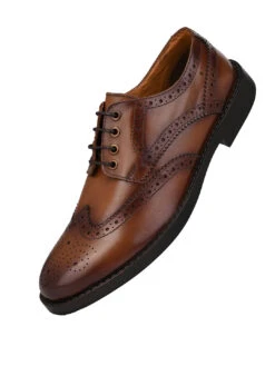 Alberto Torresi Genuine Leather Tan Formal Brogue Shoes 11 Alberto Torresi Genuine Leather Tan Formal Brogue Shoes -Urban Shoes Store DSC 5740 2