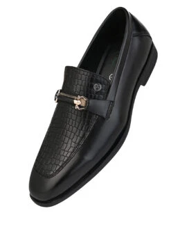 Albertoi Torresi Men's Calabria Black Buckle Slip-Ons -Urban Shoes Store DSC 6155