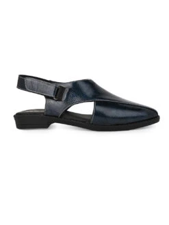 Alberto Torresi Blue Patent Crinkle Peshawari Sandal With Padded Insole -Urban Shoes Store DSC 6237 2 2