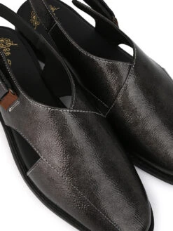 Alberto Torresi Grey Patent Crinkle Peshawari Sandal With Padded Insole 12 Alberto Torresi Grey Patent Crinkle Peshawari Sandal With Padded Insole -Urban Shoes Store DSC 6250 3