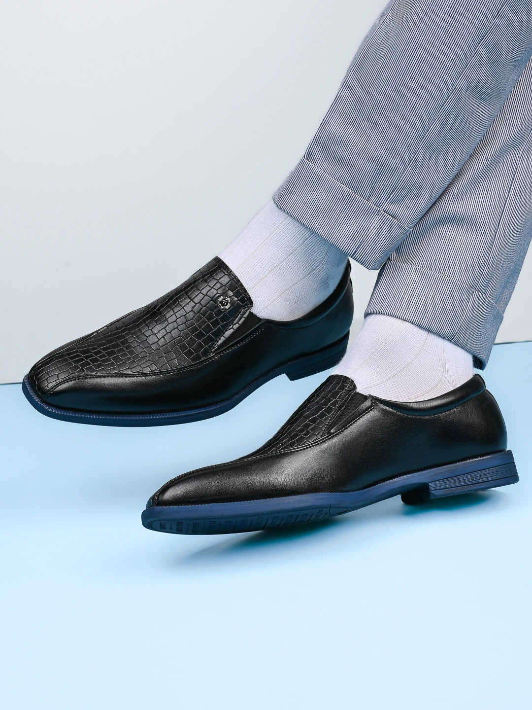 Alberto Torresi Hungary Series 611 Branded Sole Black Formal Shoes 1 Alberto Torresi Hungary Series 611 Branded Sole Black Formal Shoes