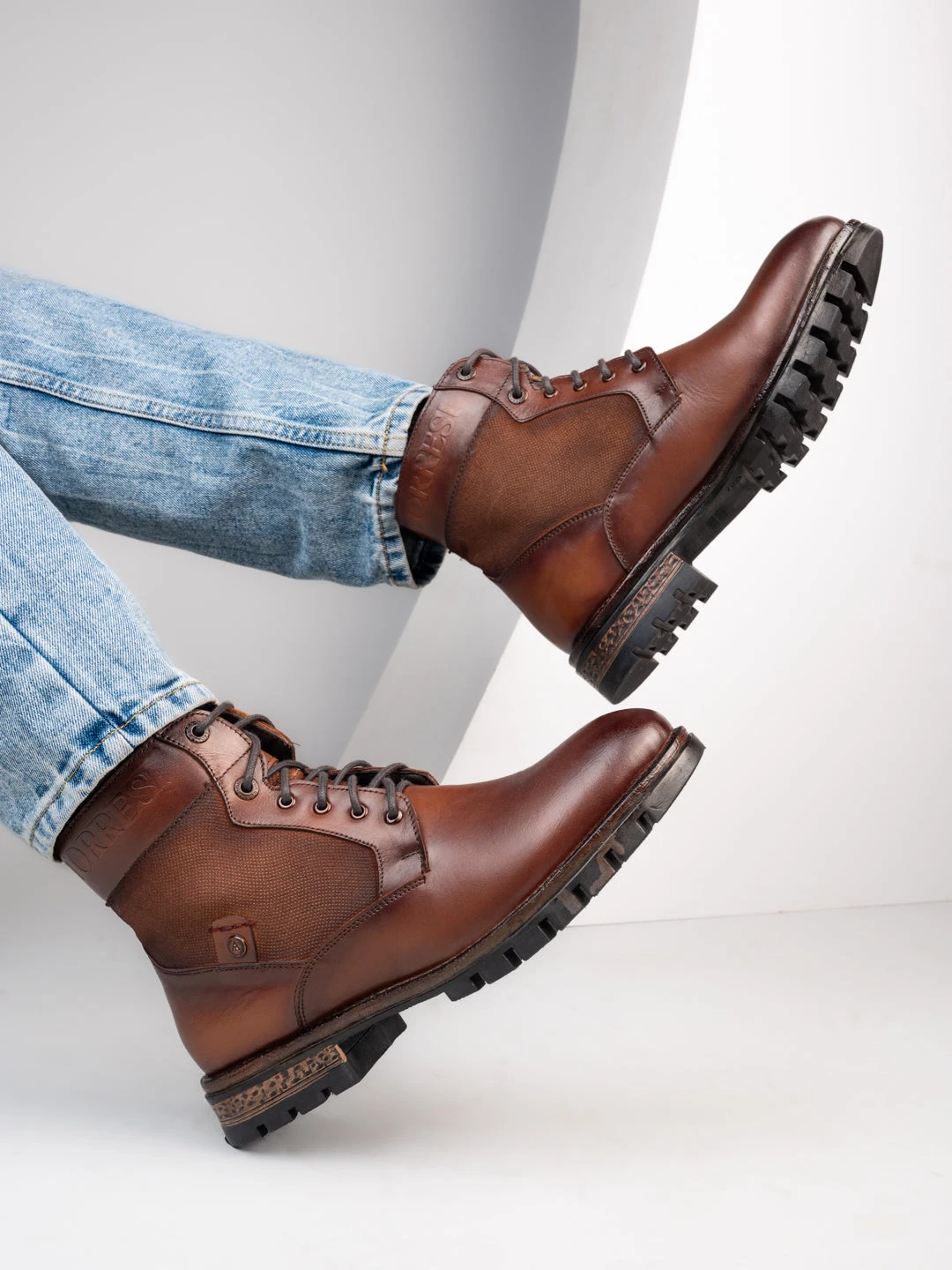 Alberto Torresi Headon Series Devl550 Suede Distress & Pure Grain TanLeather Ankle Boots 1 Alberto Torresi Headon Series Devl550 Suede Distress & Pure Grain TanLeather Ankle Boots