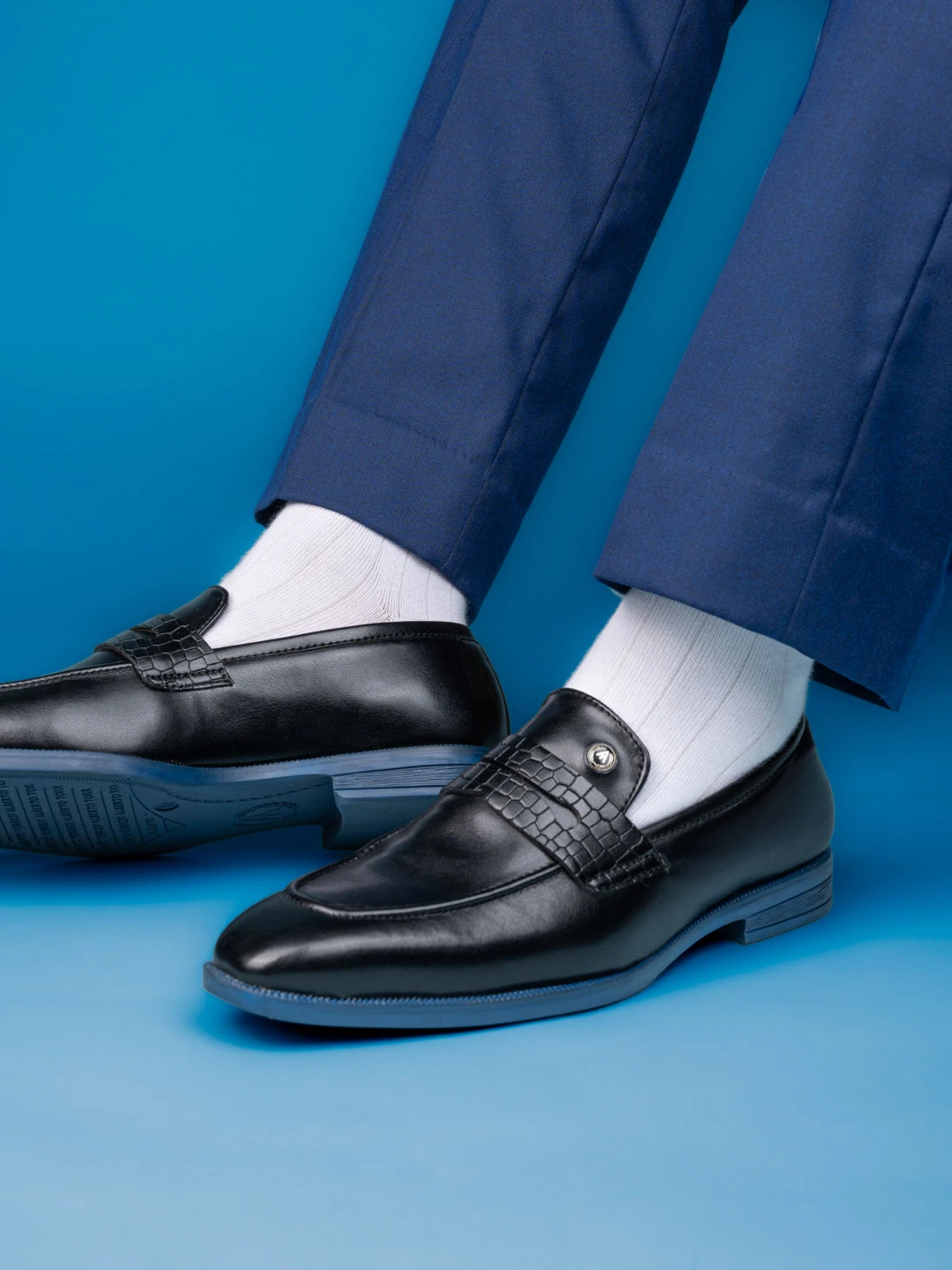 Alberto Torresi Hungary Series 610 Branded Sole Saddle Black Loafers 1 Alberto Torresi Hungary Series 610 Branded Sole Saddle Black Loafers