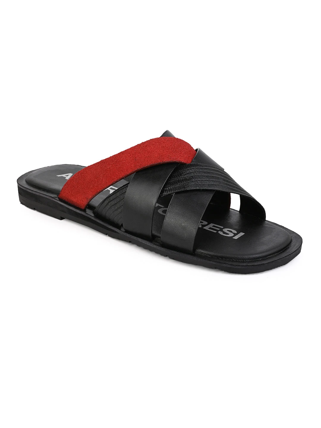 Alberto Torresi 270 Trendy Non Stitched Strap RedLeather Slippers 2 Alberto Torresi 270 Trendy Non Stitched Strap RedLeather Slippers - Image 2