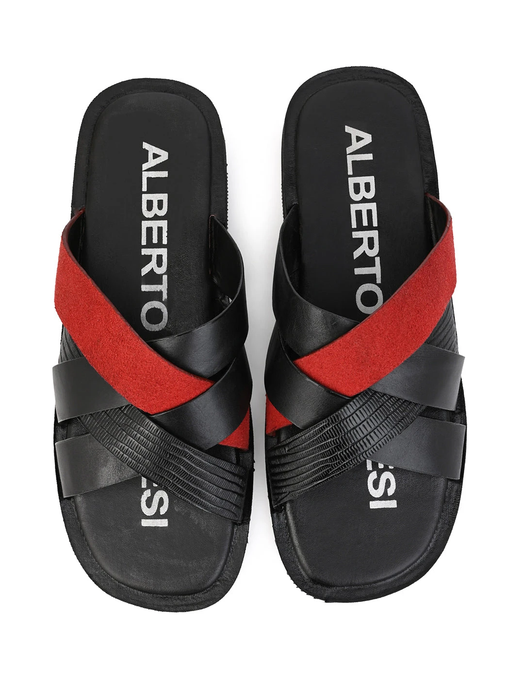 Alberto Torresi 270 Trendy Non Stitched Strap RedLeather Slippers 5 Alberto Torresi 270 Trendy Non Stitched Strap RedLeather Slippers - Image 5