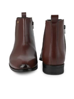 Alberto Torresi Synthetic Brown Chelsea Boots For Men -Urban Shoes Store DSC 9488